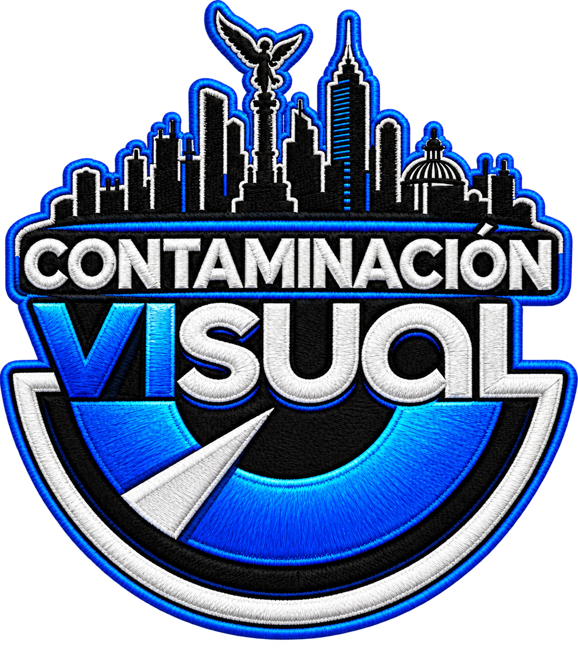 Logotipo bordado de Contaminación Visual